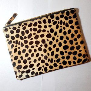 Clare Vivier Leopard Flat Clutch